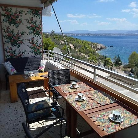 Atlas Apartment With Private Beach And Seaview Loutráki Dış mekan fotoğraf